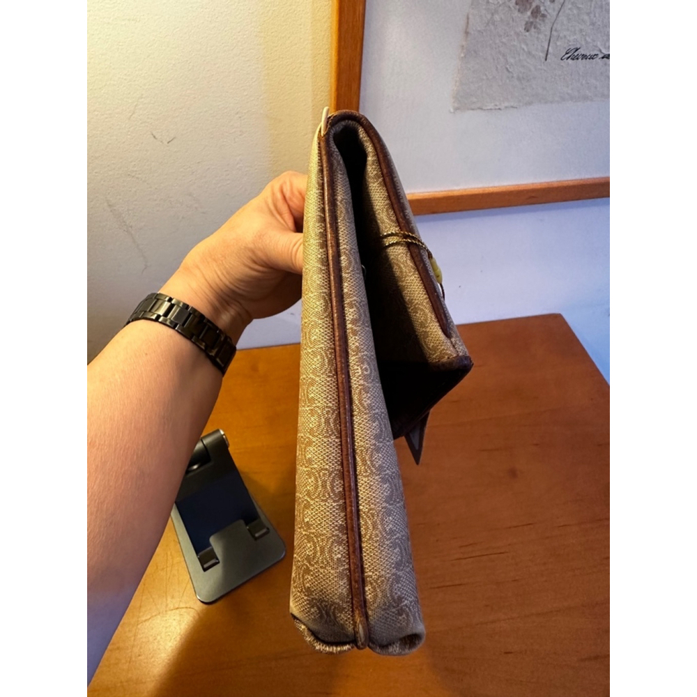 Celine Beige Brown Macadam Clutch. GUC. - Picture 16 of 16